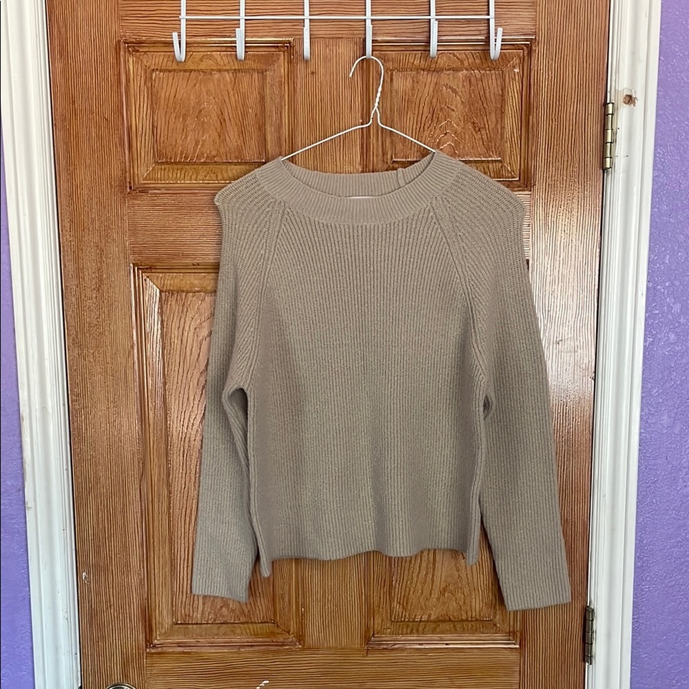 Nude mock-neck Sweater